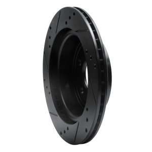 Chevrolet Cobalt Brake Rotor (1) - Rear Right - R1 Concepts - Drilled & Slotted - Black - `08-`10